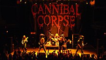 Cannibal Corpse playing at the 9:30 Club in Washington DC on October 3, 2007 CannibalCorpse.jpg