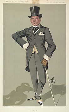 "Topps". Caricature of the 5th Baronet by WH published in Vanity Fair in 1912 Charles Edward Cradock-Hartopp, Vanity Fair, 1912-03-20.jpg