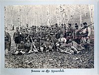 Hristo Chernopeev's band (in 1903), which would be part of the march to Constantinople during the 31 March Incident Chernopeevs band.jpg