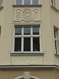 Stucco decoration on the facade