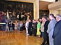 Účastníci kongresu při přijetí náměstkem primátora na pražské radnici