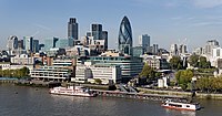 London is the largest city in the United Kingdom City of London skyline from London City Hall - Oct 2008.jpg
