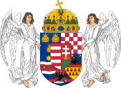 Coat of arms of the Lands of the Holy Hungarian Crown (1896-1915; angels).svg