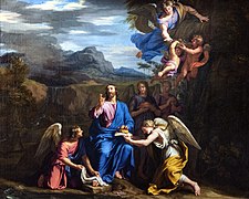 Le Christ au désert servi par les anges (Christ in the desert served by the angels) by Jean Baptiste de Champaigne, Collection Motais de Narbonne