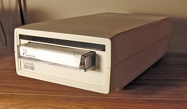 An external QIC tape drive