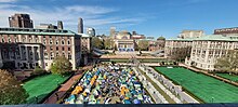 Gaza Solidarity Encampment at Columbia University on April 23, 2024 Columbia reinstated Gaza Solidarity Encampment, day 5 wide.jpg