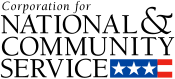 Ұлттық және қоғамдық қызметтерге арналған корпорация (CNCS) Logo.svg