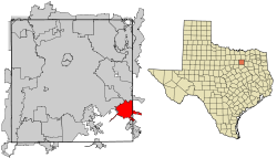 Location of Seagoville in Dallas County, Texas