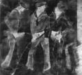 Three sailors urinating (1930 ca.).