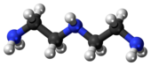 Modello a sfera e bastoncino di dietilenetriamina