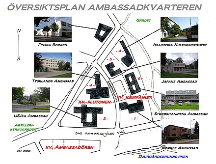 Diplomatstaden: Avgränsning, Historik, Villakvarteren