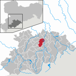 Läget för kommunen Drebach i Erzgebirgskreis