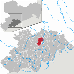 Poziția Drebach pe harta districtului Erzgebirgskreis