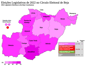 Eleições legislativas portuguesas de 2022 no distrito de Beja