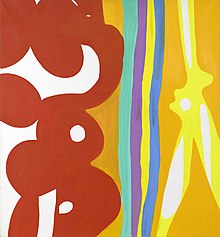 Ernst Wilhelm Nay, "Rotfiguration", 1968, Öl auf Leinwand, 162 × 150 cm, WV 1301