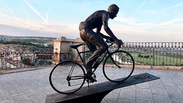 Monument of Federico Bahamontes in Toledo (Spain) donated by Fundación Soliss