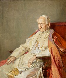 Portrét z roku 1900 papeže Lva XIII.za jehož pontifikátu se konal Svatý rok 1900