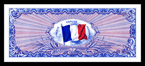 Reverse for 50, 100, 500, 1000, 5000 Franc notes (1944)