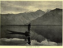 Fish spearing on the Dal Lake (pre-1920). Fish spearing on the lake.jpg