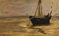 Édouard Manet, Fischerboot am Strand von Berck, 1873