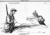 « Le Service auxiliaire », dessin paru dans Le Figaro du 31 mars 1913.