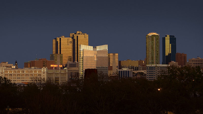 File:Fort Worth Skyline at Sunset.jpg