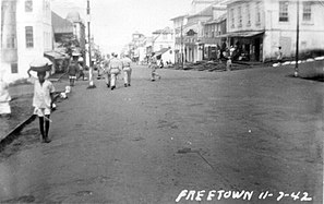 Freetown marraskuussa 1942.