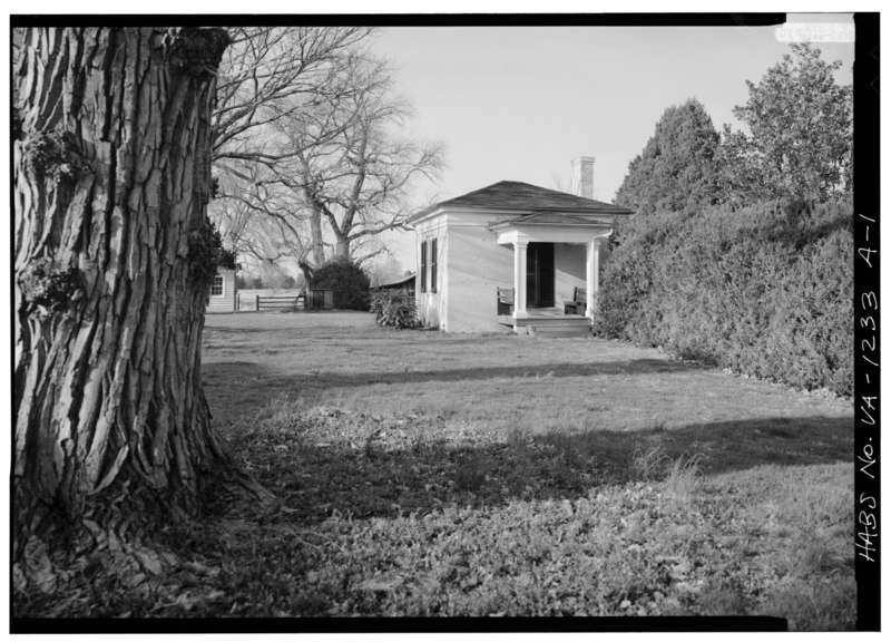File:GENERAL VIEW FROM SOUTHWEST OF BUILDING LOCATED NORTHEAST OF MAIN HOUSE - Westend, Outbuilding No. 1, Route 638 vicinity, Trevilians, Louisa County, VA HABS VA,55-TREV.V,14A-1.tif