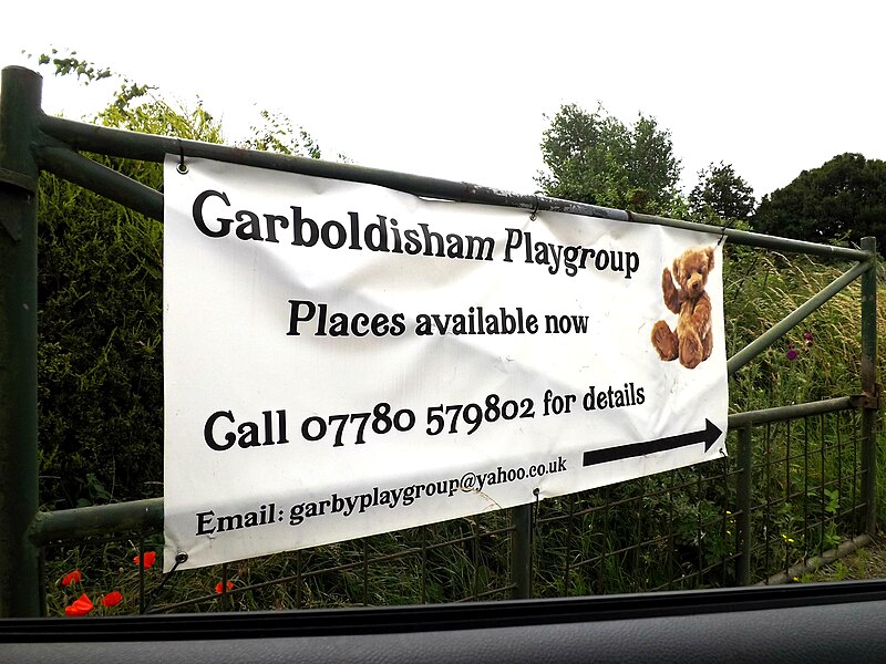 File:Garboldisham Playgroup sign - geograph.org.uk - 5052966.jpg