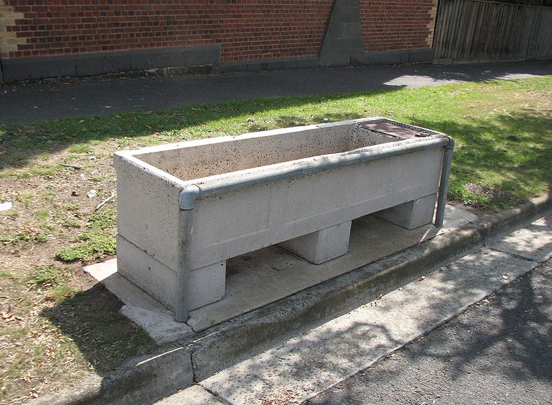 File:Geelong Fitzroy Street Bills horse trough.jpg