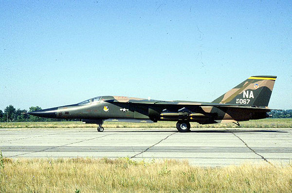 General Dynamics F-111A (S/N 67-067) on display at the "National Museum of the USAF" at Wright-Patterson Air Force Base, Ohio (USA). The F-111A is pai