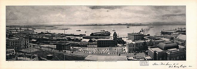 Vue générale du port de San Juan, Porto Rico en allant vers le sud (1927).