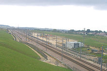Depot buildings during construction in 2006 Geograph-194925-ctrl-singlewell-infrastructure-depot.jpg