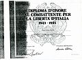 Giulio Prunai Diploma d'onore Combattenti per la liberta.jpg