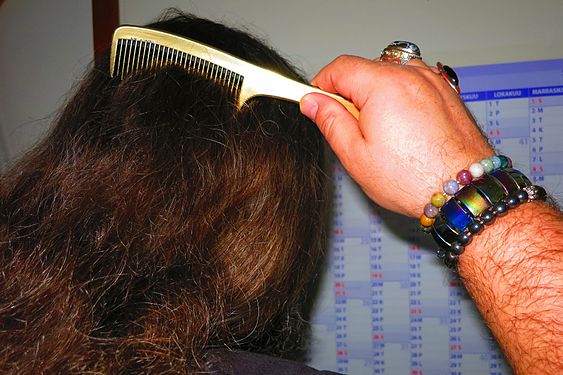Comb in use