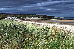 Looking over the beaches to Golspie