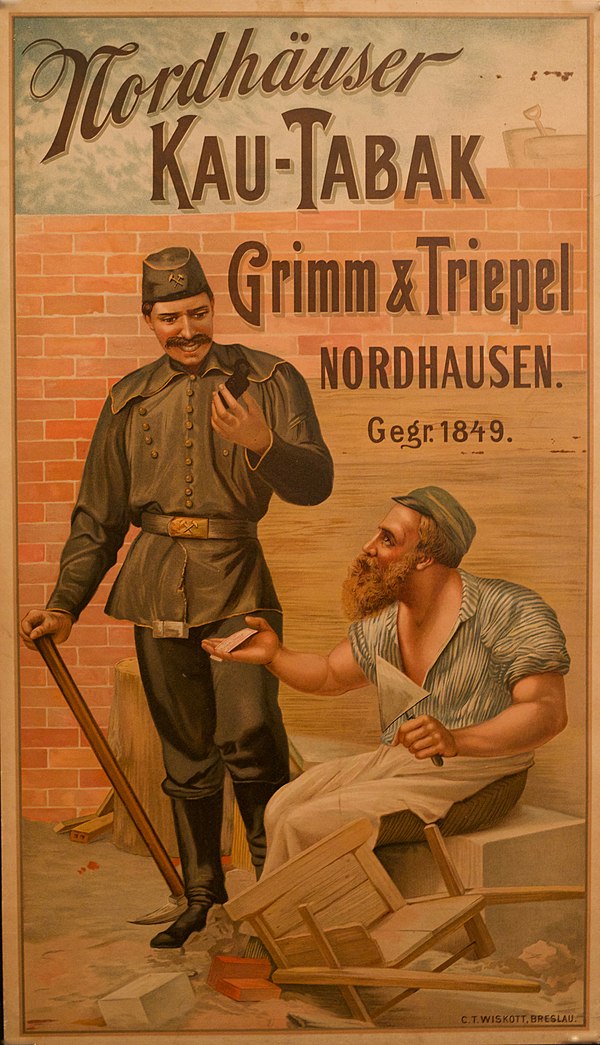 Historical advertisement of Grimm & Triepel Kruse chewing tobacco (1895)