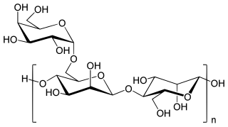 Structuurformule van een guaran-eenheid