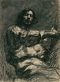 Gustave Courbet - Tânăr așezat - WGA05522.jpg