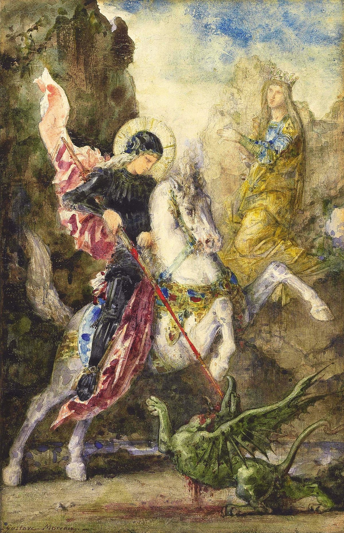 ファイル:Gustave Moreau - Saint-Georges et le dragon (c.1869).jpg - Wikipedia