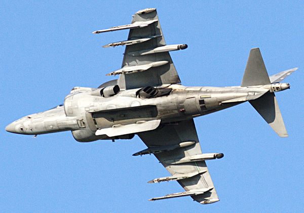 Underside of an AV-8B Harrier II