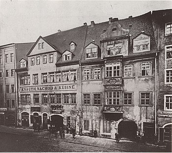 House three swans Leipzig 1870