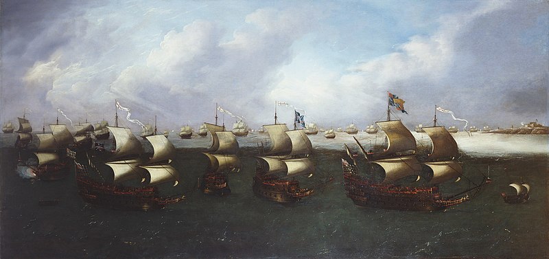 File:Hendrick Cornelisz Vroom (Haarlem 1566-Haarlem 1640) - The Return of the Fleet with Charles I (1600-1649), when Prince of Wales in 1623 - RCIN 406193 - Royal Collection.jpg