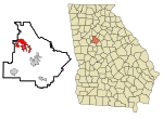 Henry County Georgia Incorporated and Unincorporated areas Stockbridge Highlighted.svg