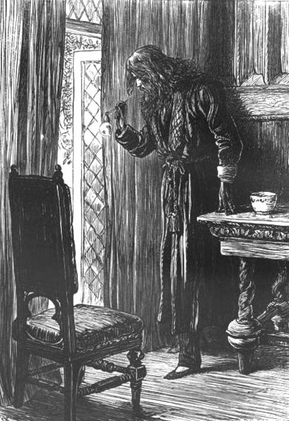 1875 illustration of Clifford Pyncheon, John Dalziel