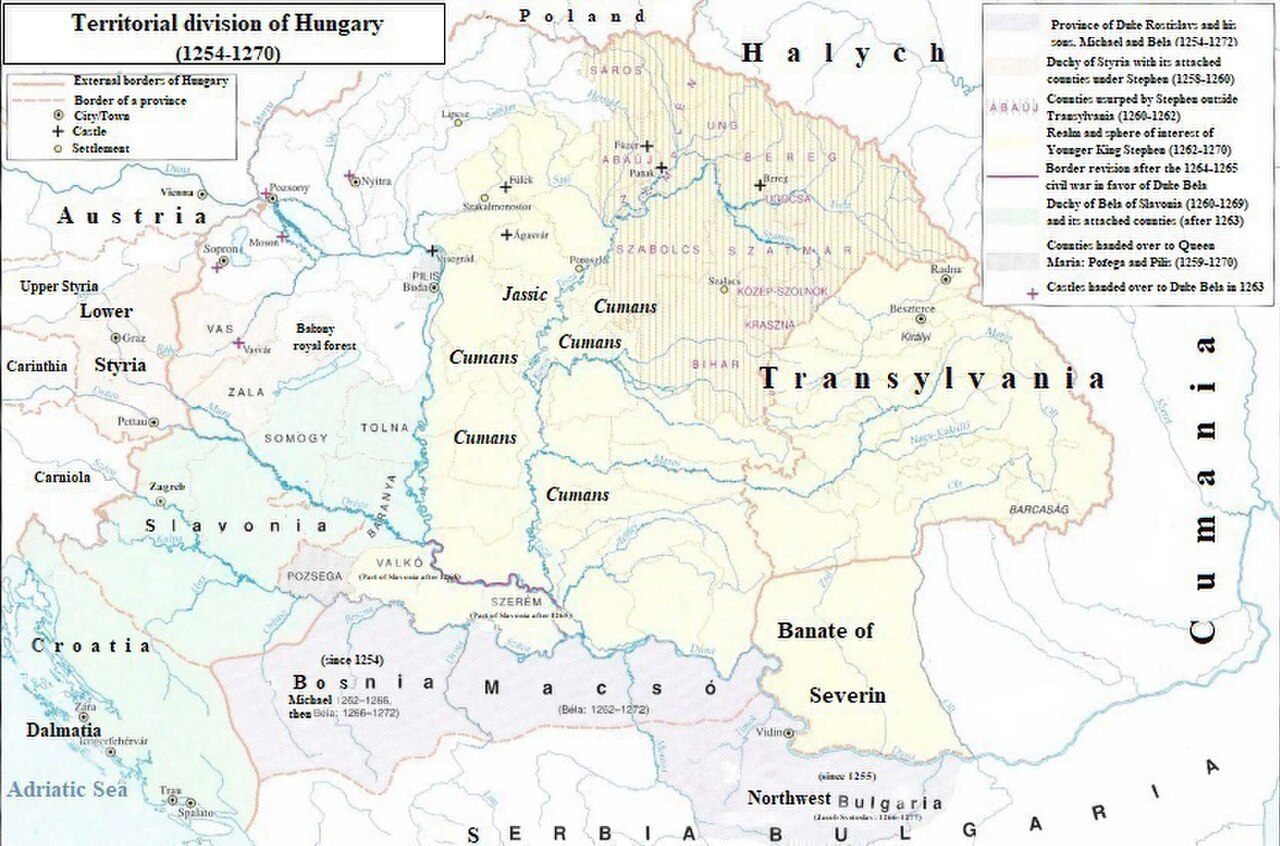 Венгерское королевство карта
