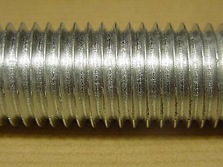 <span class="mw-page-title-main">Threaded rod</span> Rod with ridges wrapped around it