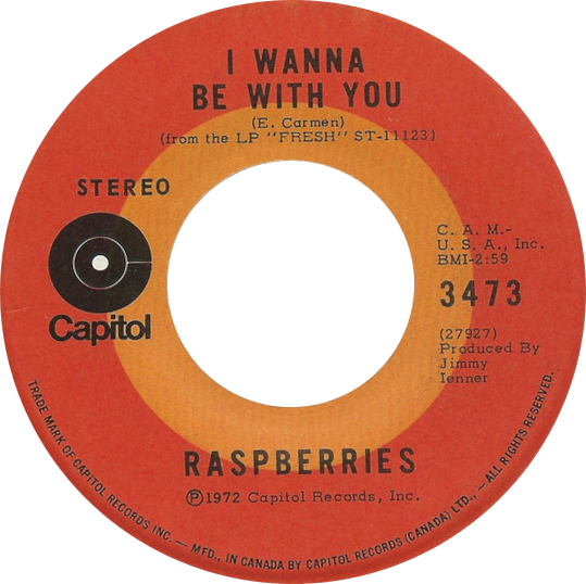 File:I wanna be with you by raspberries Canadian single.webp