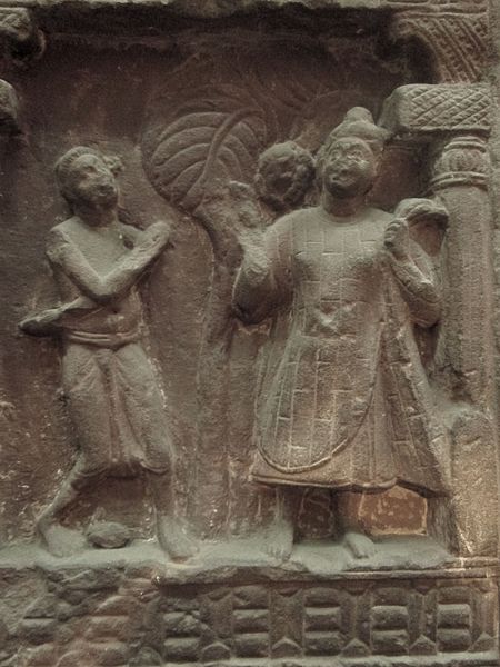 File:Indian Museum Sculpture - Subjugation of Nalagiri, 2c, Mathura (9220813720).jpg