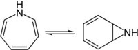 Equilibrium of the isomerization of 1H-azepine to aziridine